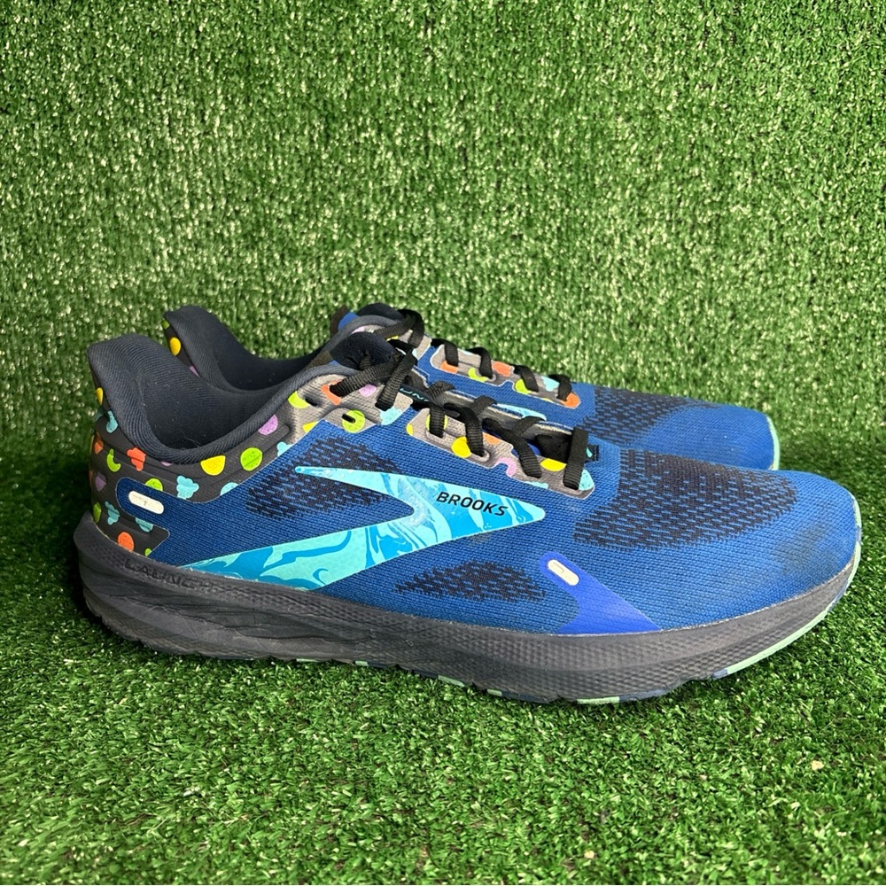 Brooks Men's Launch 9 Running Shoes Blue Peacoat Yellow Size 13 - 1203731B462‎